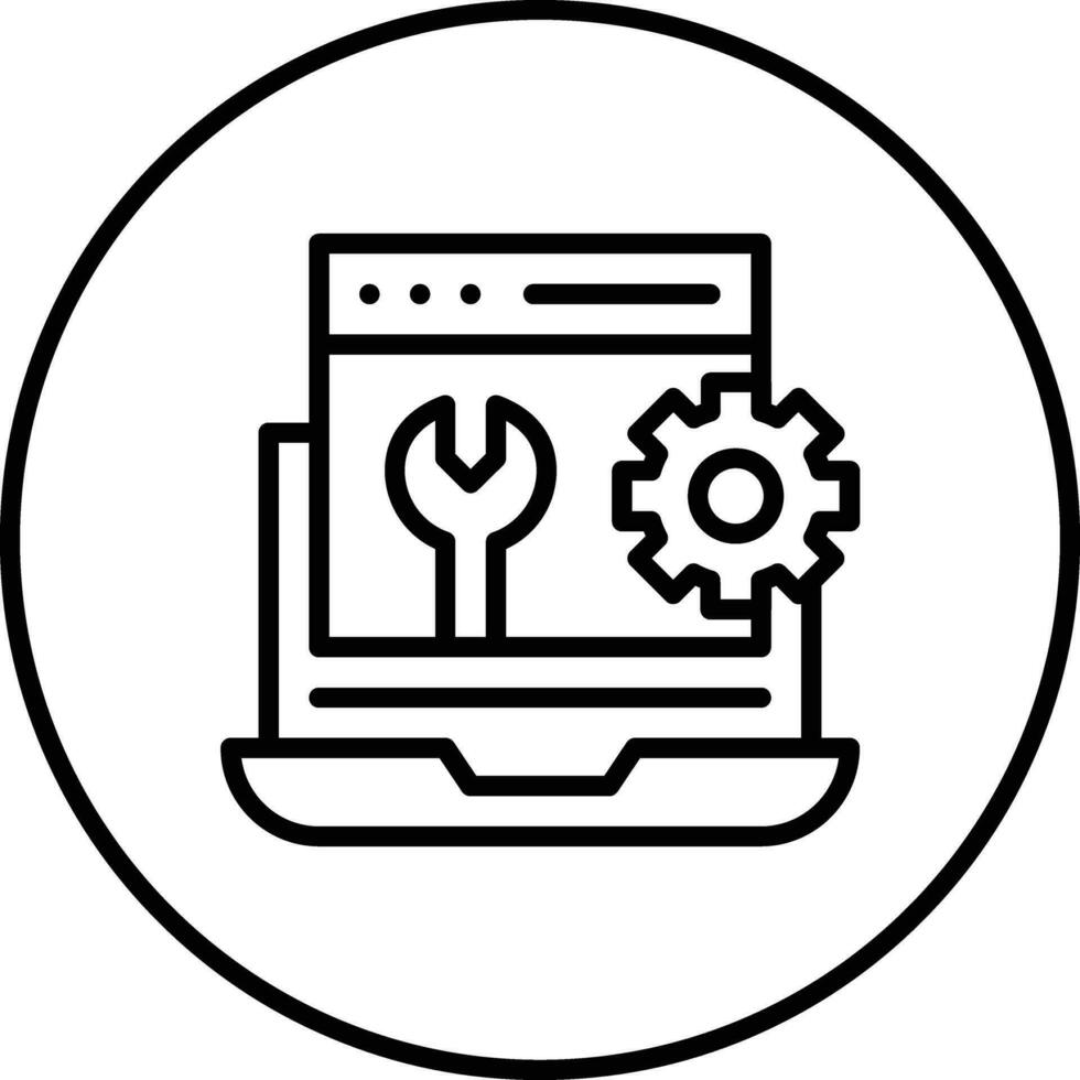 Web Maintenance Vector Icon
