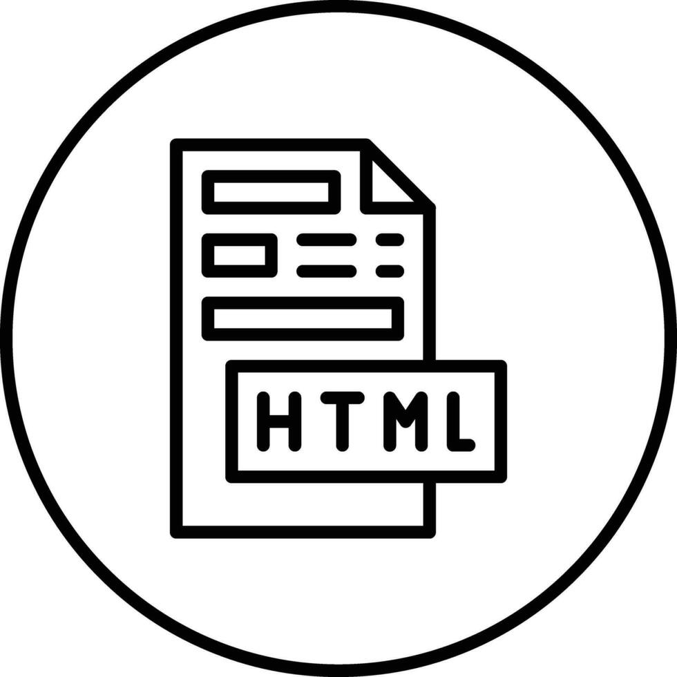 HTML File Vector Icon
