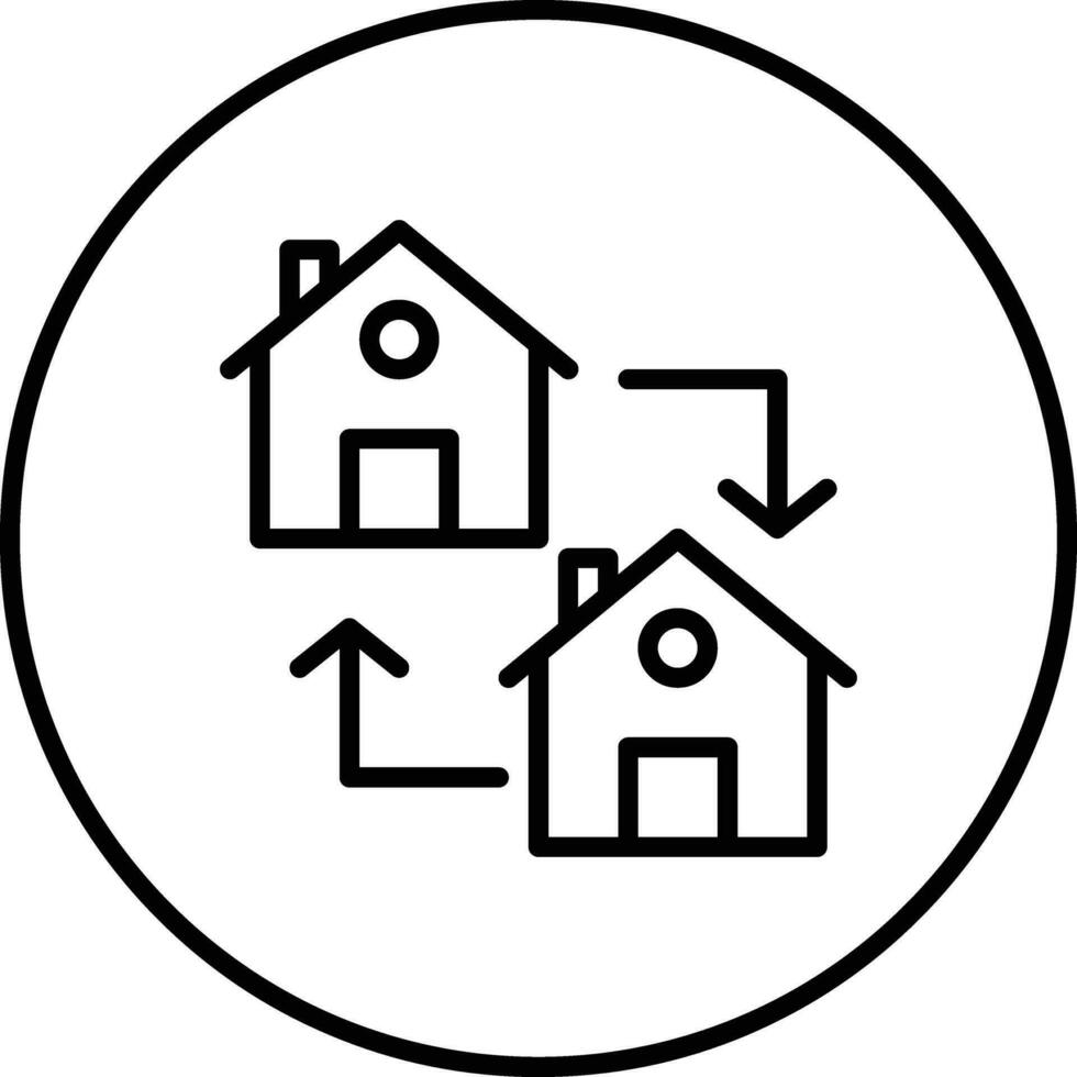 House Exchange Vector Icon