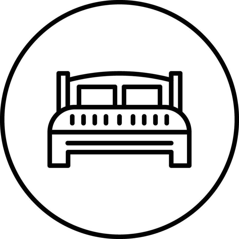 icono de vector de cama