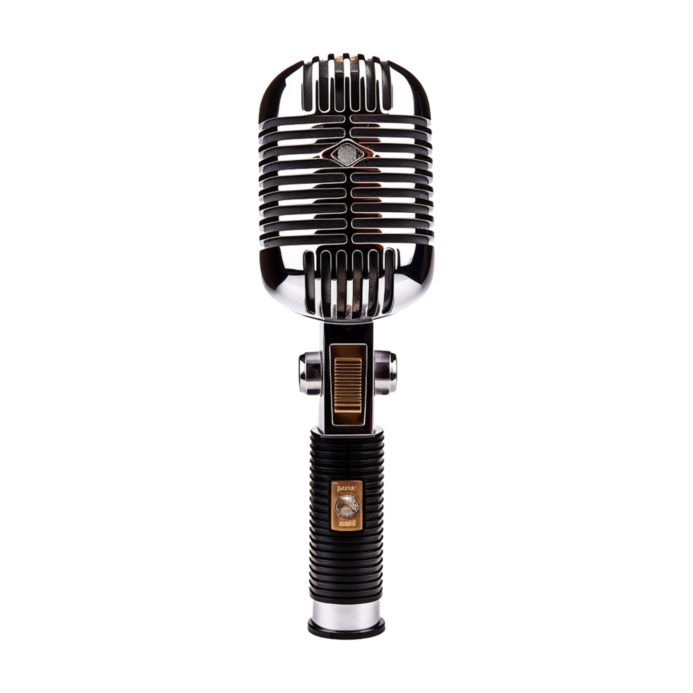 AI generated Microphone isolated on transparent background png