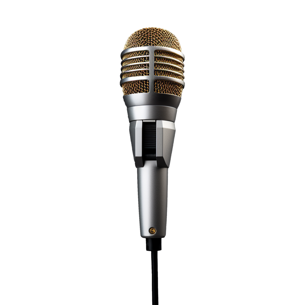 AI generated Microphone isolated on transparent background png