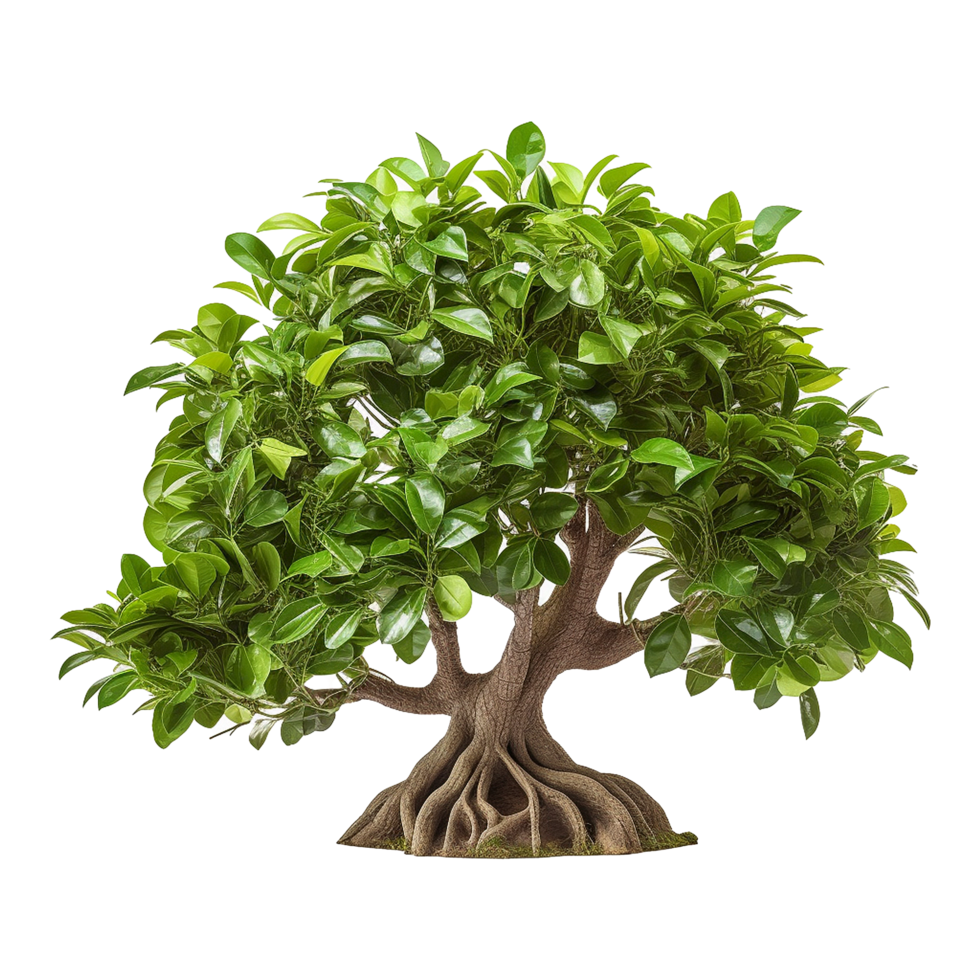 AI generated Green tree isolated on transparent background png