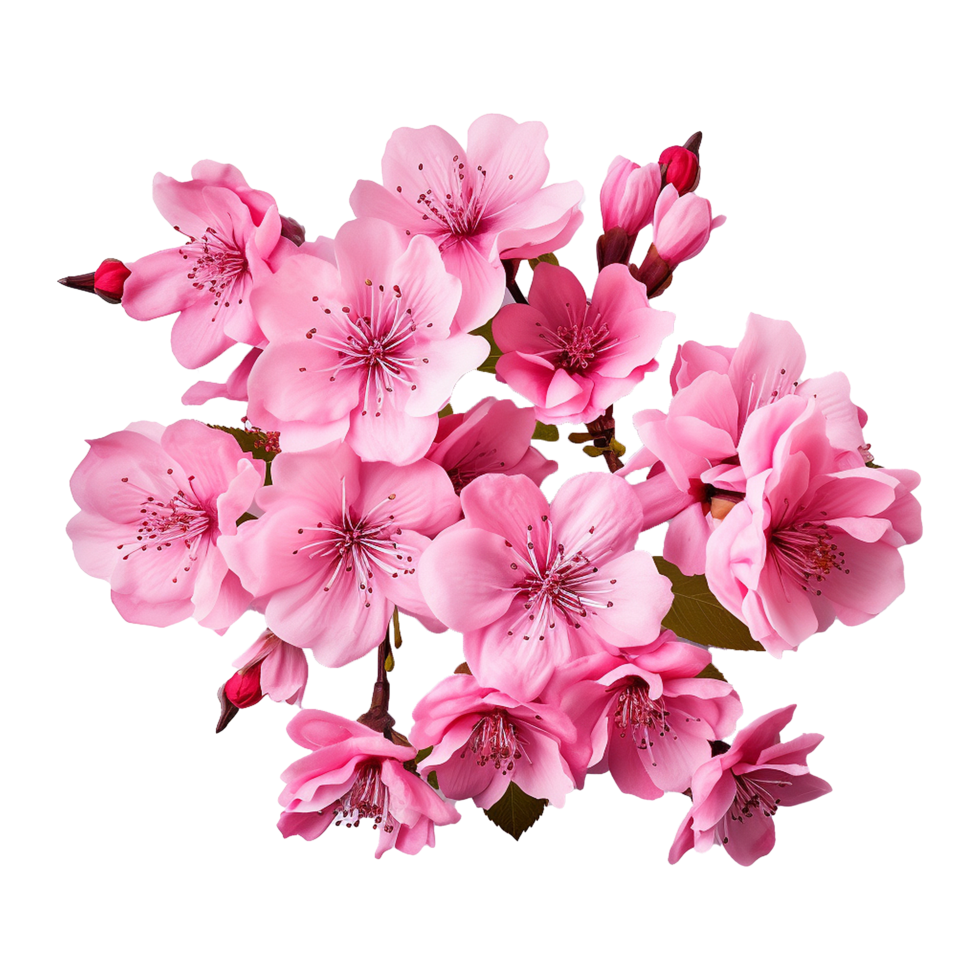 AI generated Cherry blossom flower png isolated on transparent background png