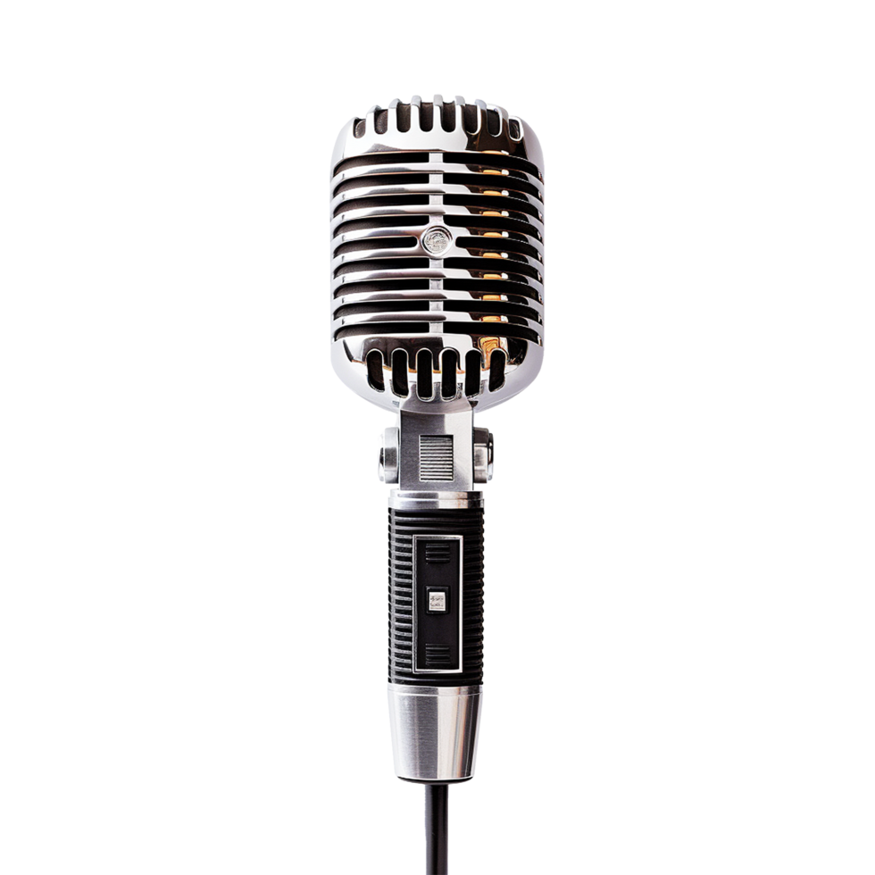 AI generated Microphone isolated on transparent background png