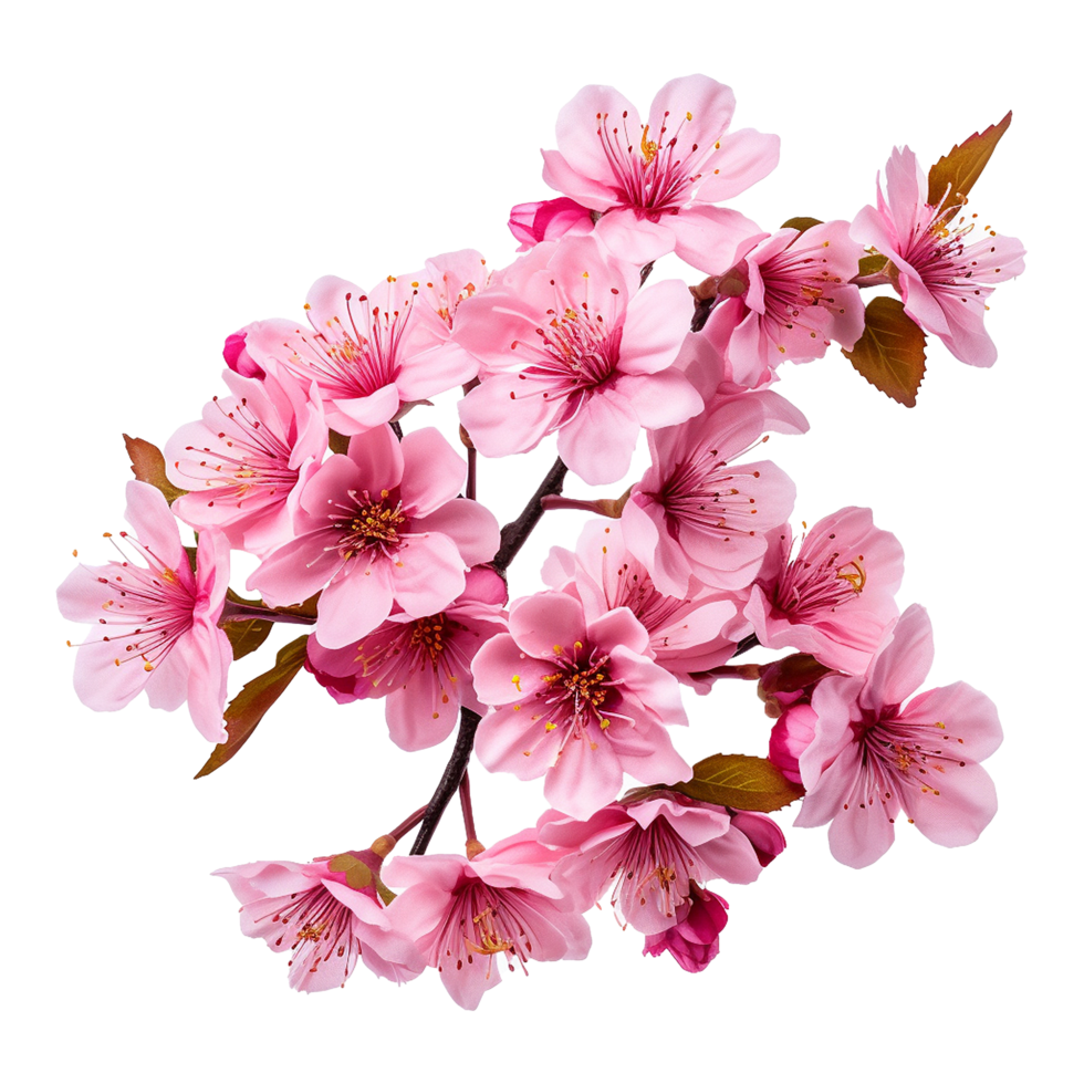 AI generated Cherry blossom flower png isolated on transparent background png