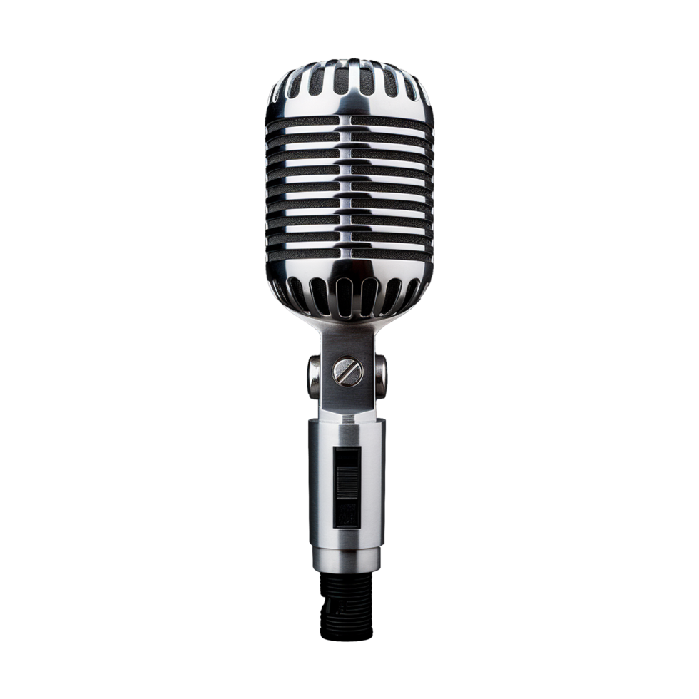 AI generated Microphone isolated on transparent background png