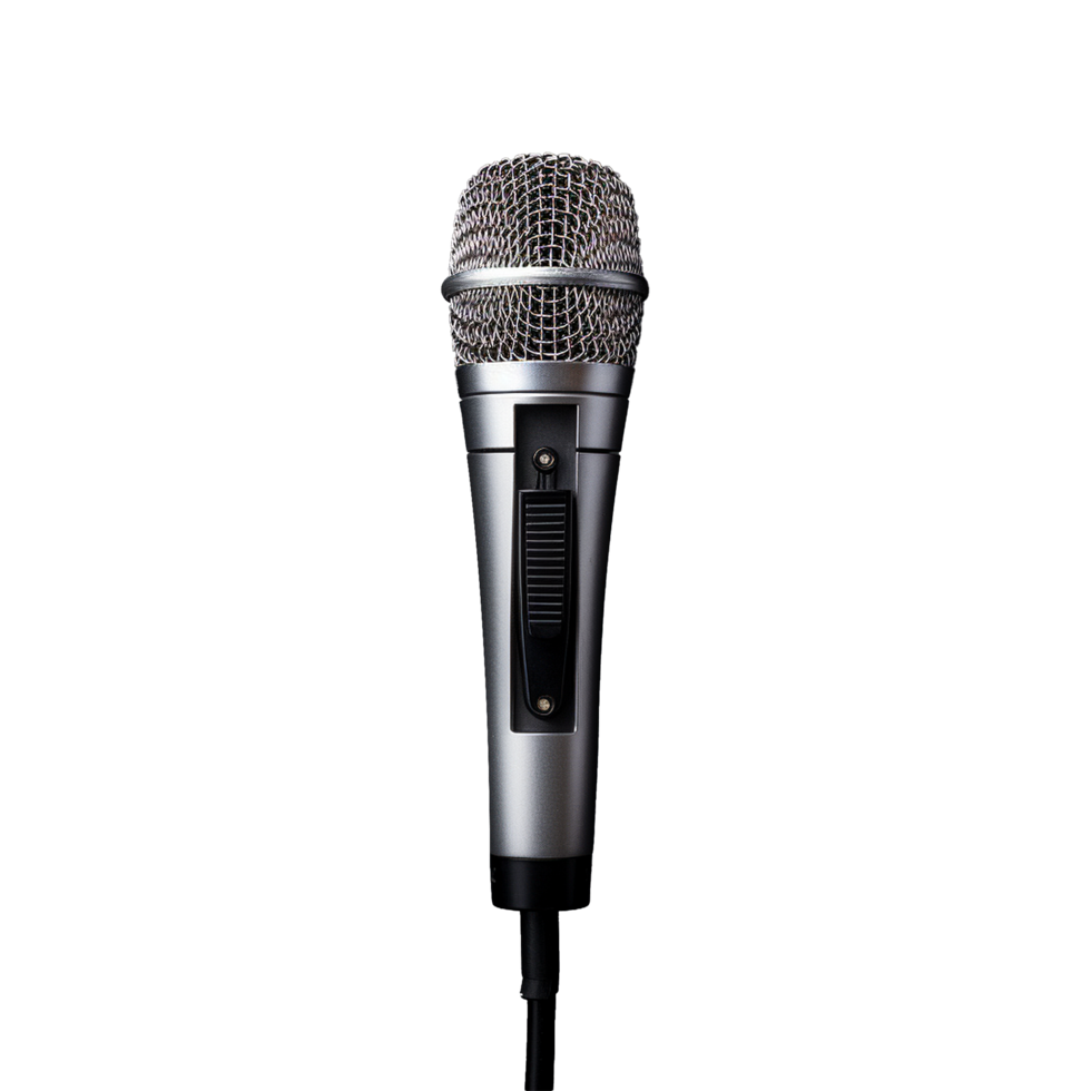 AI generated Microphone isolated on transparent background png