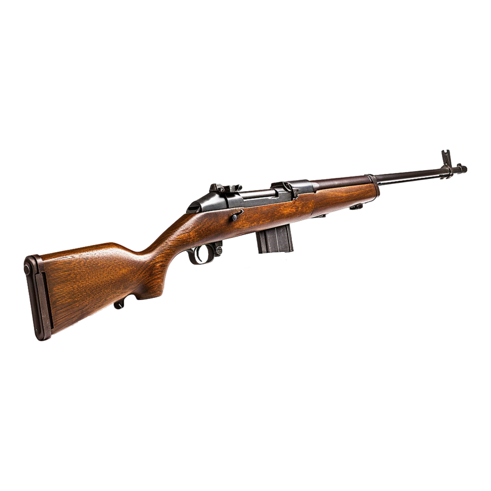 AI generated M1 garand isolated on transparent background png