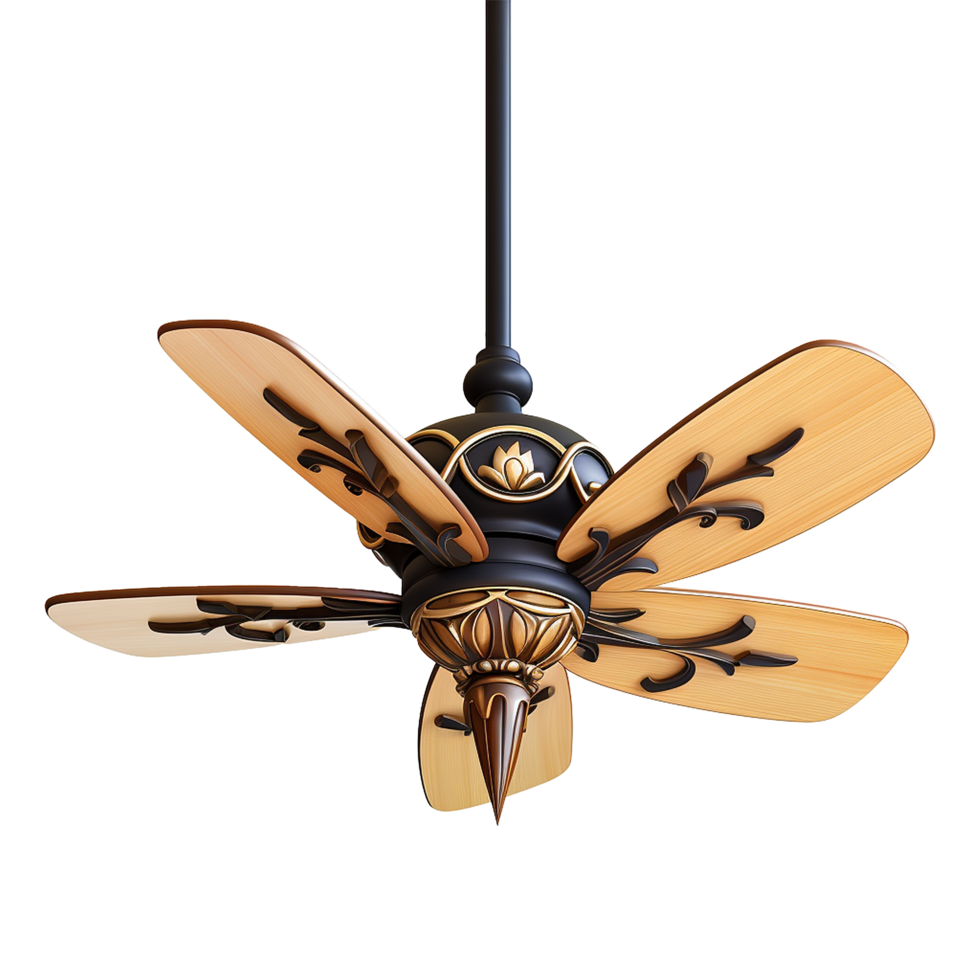AI generated Ceiling fan isolated on transparent background png