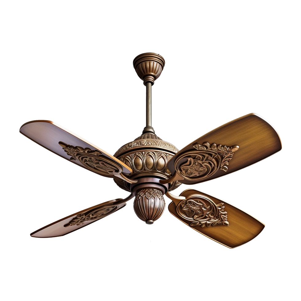 AI generated Ceiling fan isolated on transparent background png