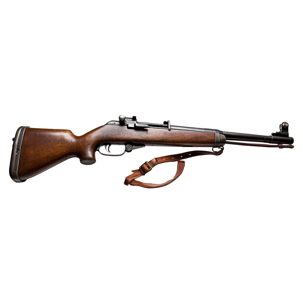 AI generated M1 garand isolated on transparent background png