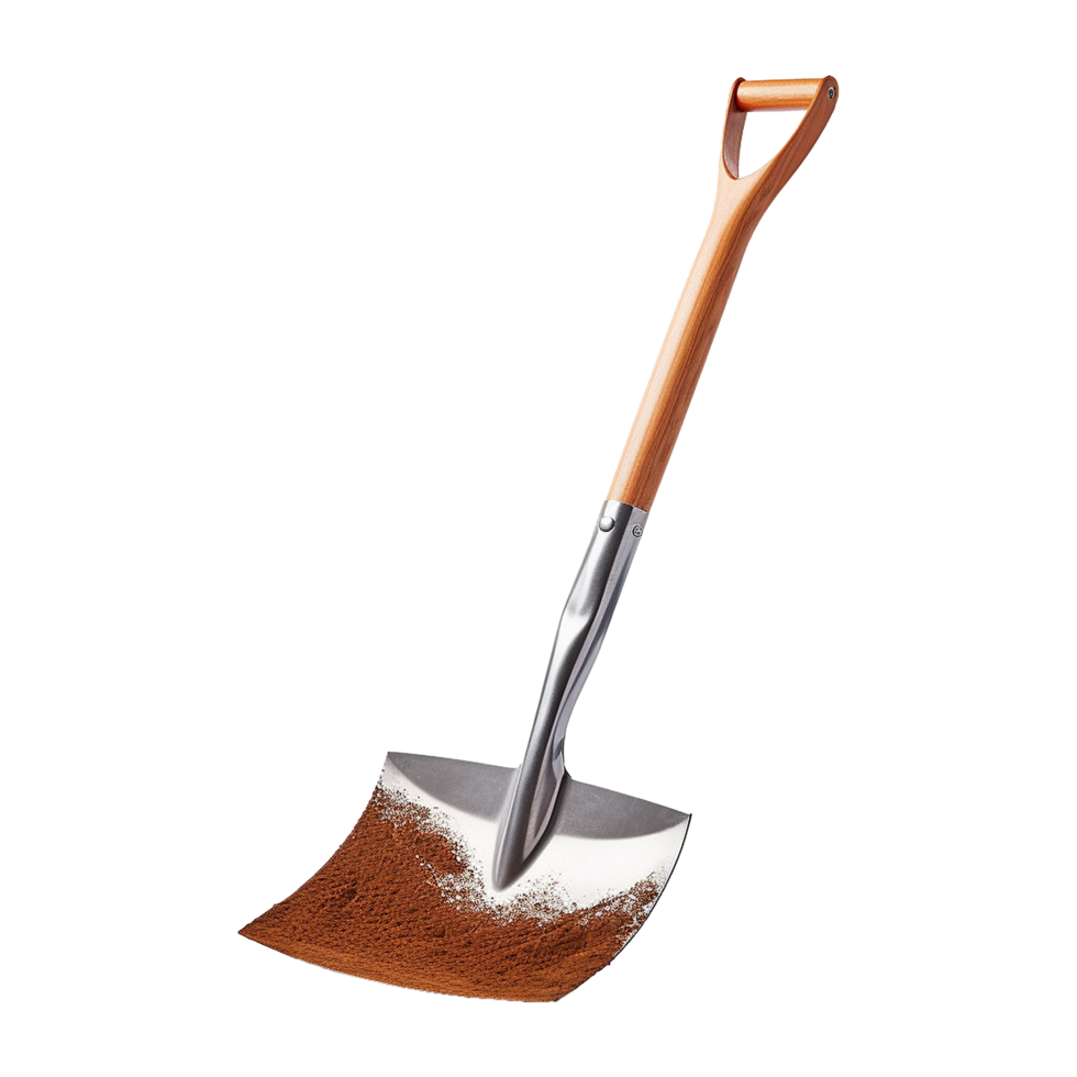 AI generated A shovel is leaning isolated on transparent background png