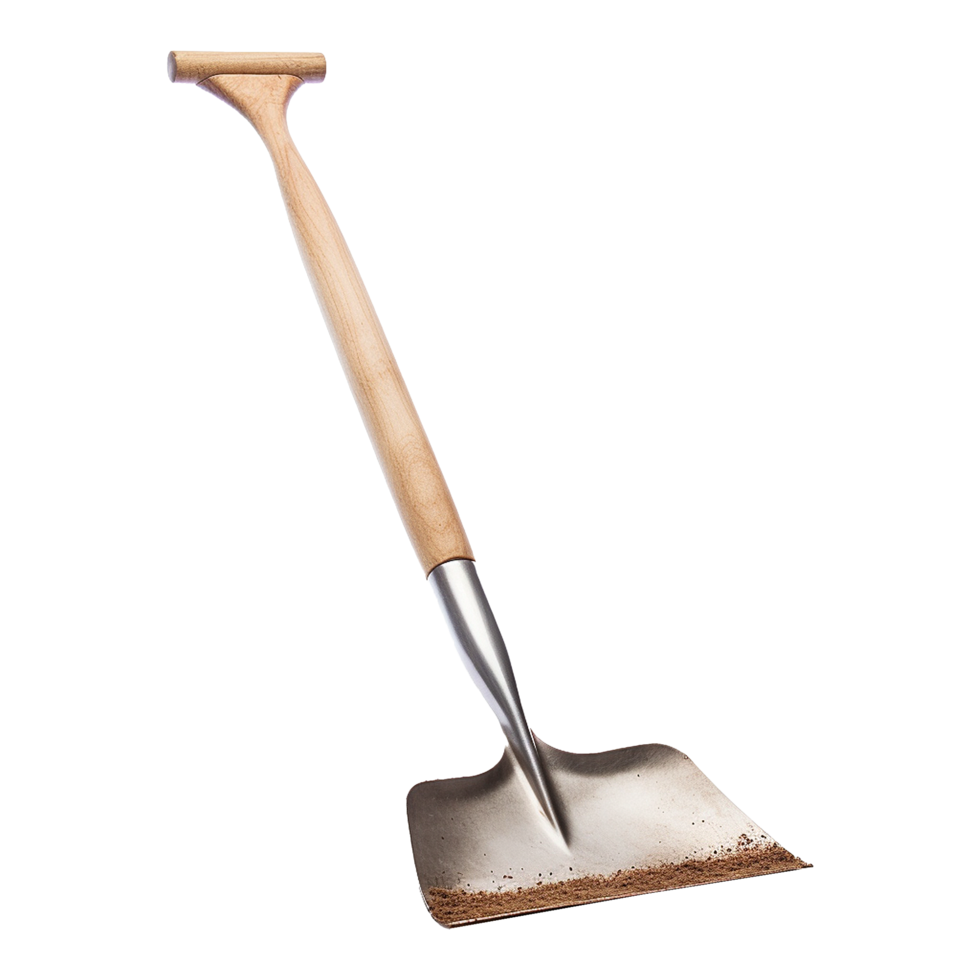 AI generated A shovel is leaning isolated on transparent background png