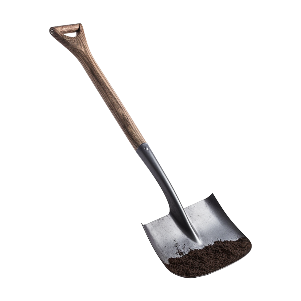 AI generated A shovel is leaning isolated on transparent background png