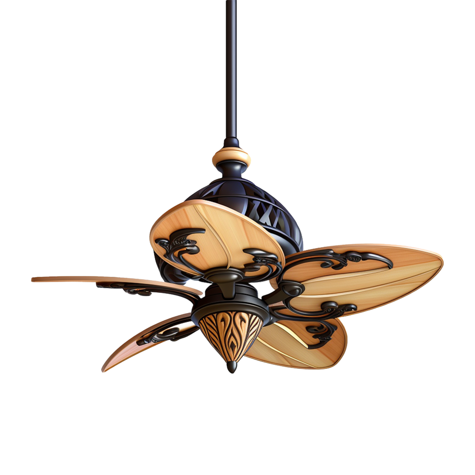 AI generated Ceiling fan isolated on transparent background png