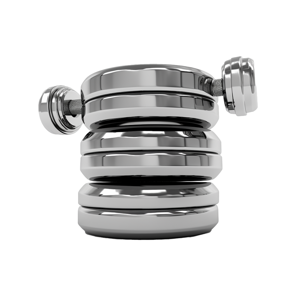 AI generated Pair of weights isolated on transparent background png