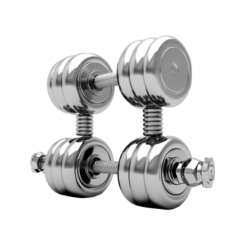 AI generated Pair of weights isolated on transparent background png