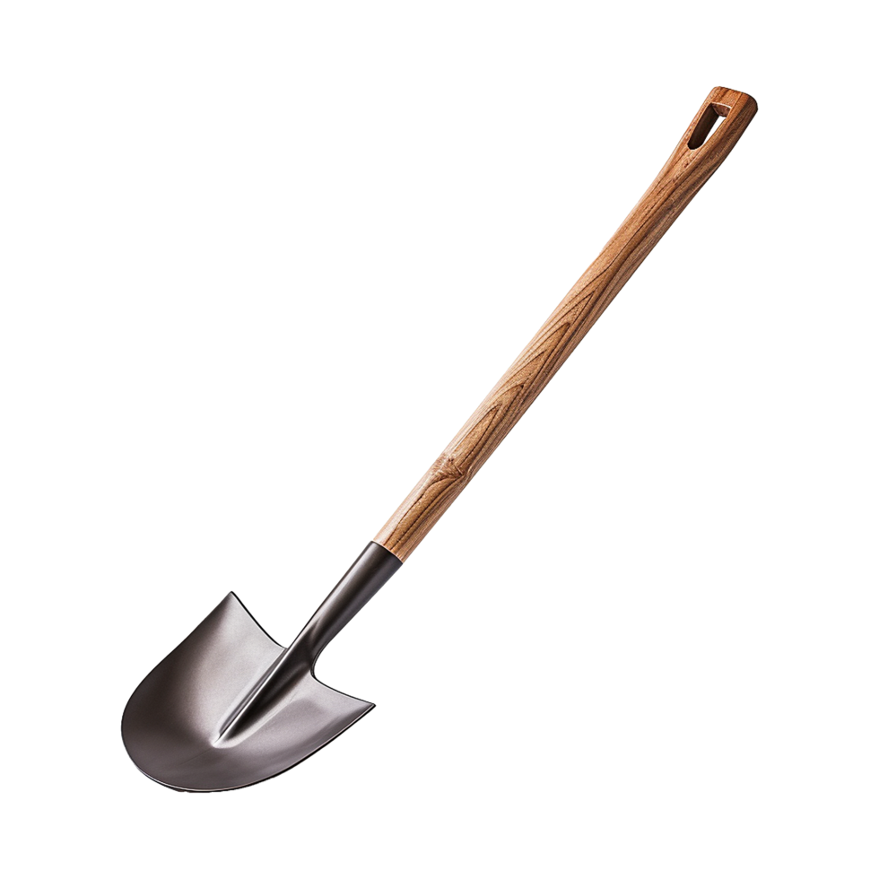 AI generated A shovel is leaning isolated on transparent background png