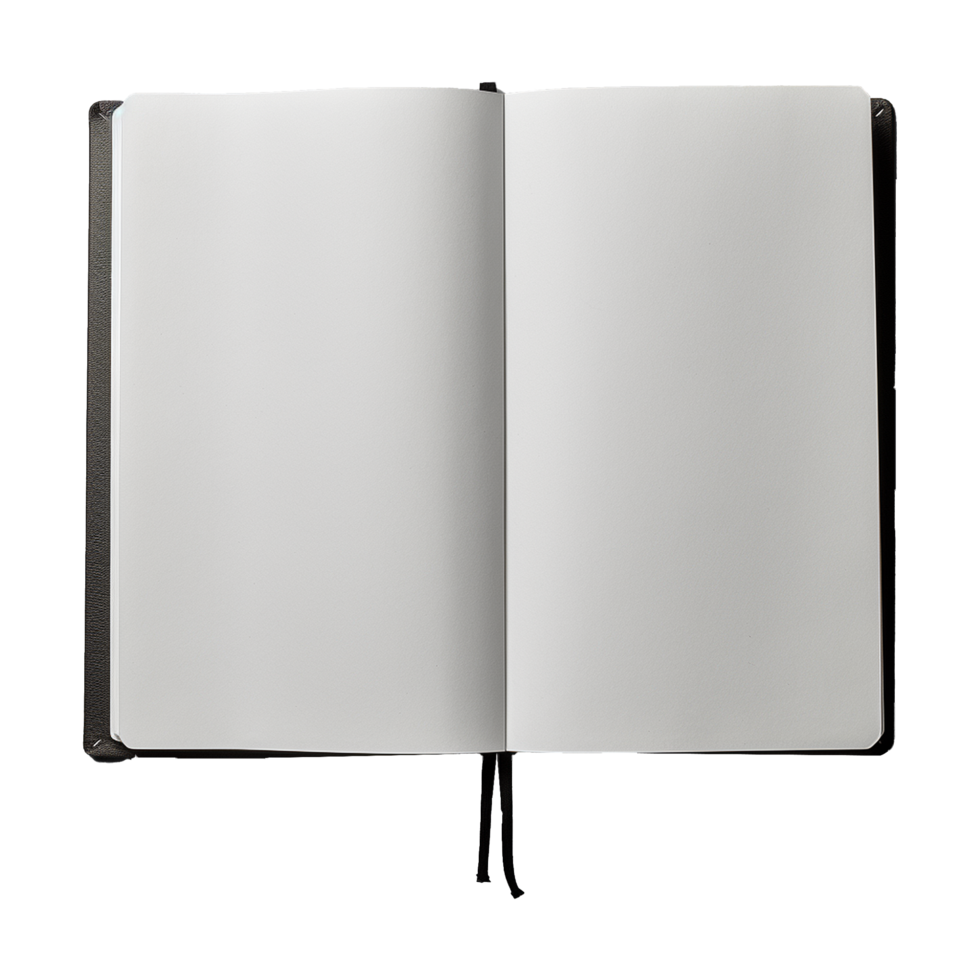 AI generated Open blank notebook isolated on transparent background png