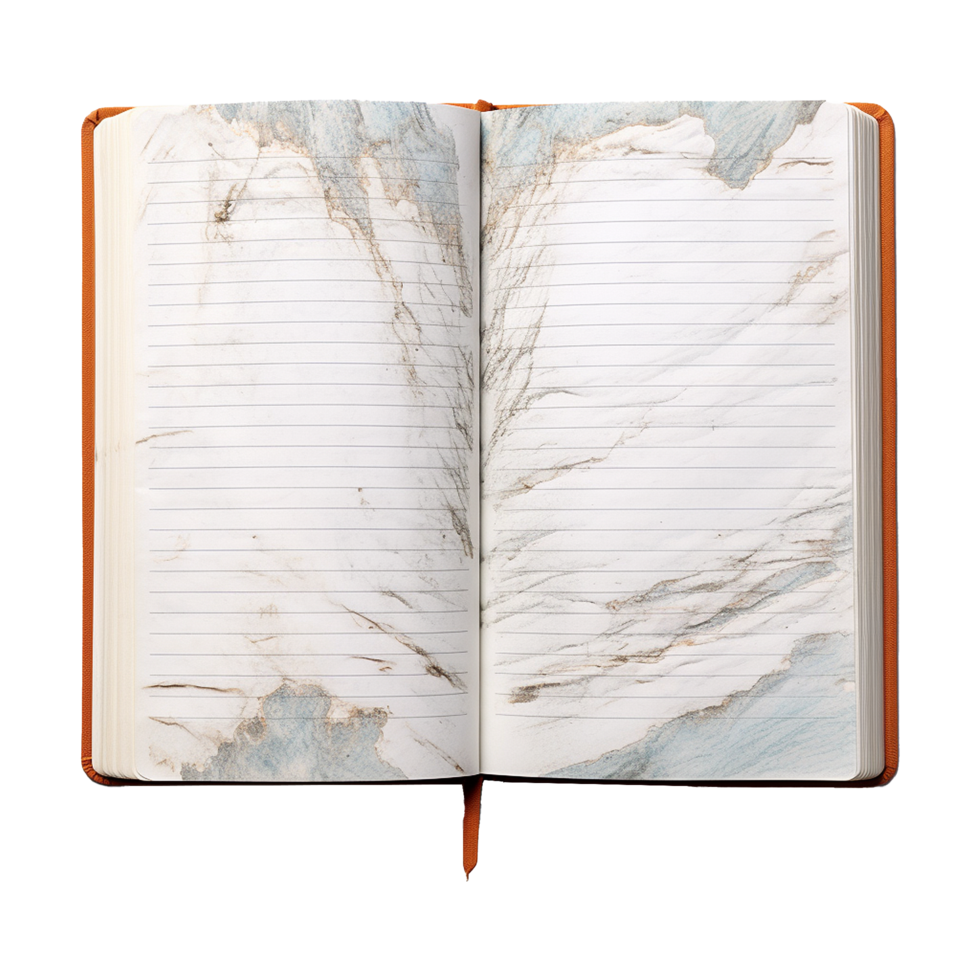 AI generated Open blank notebook isolated on transparent background png
