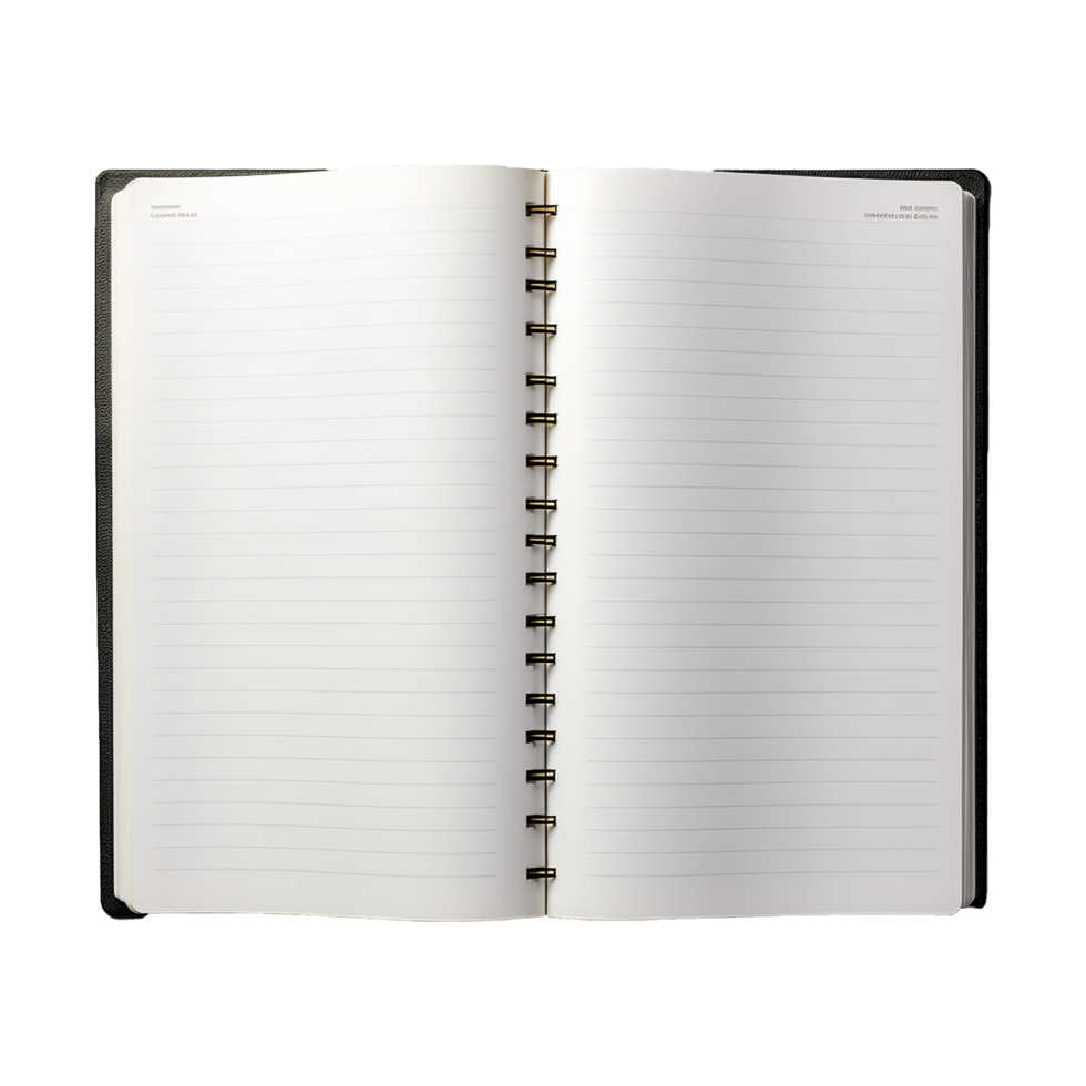 AI generated Open blank notebook isolated on transparent background png