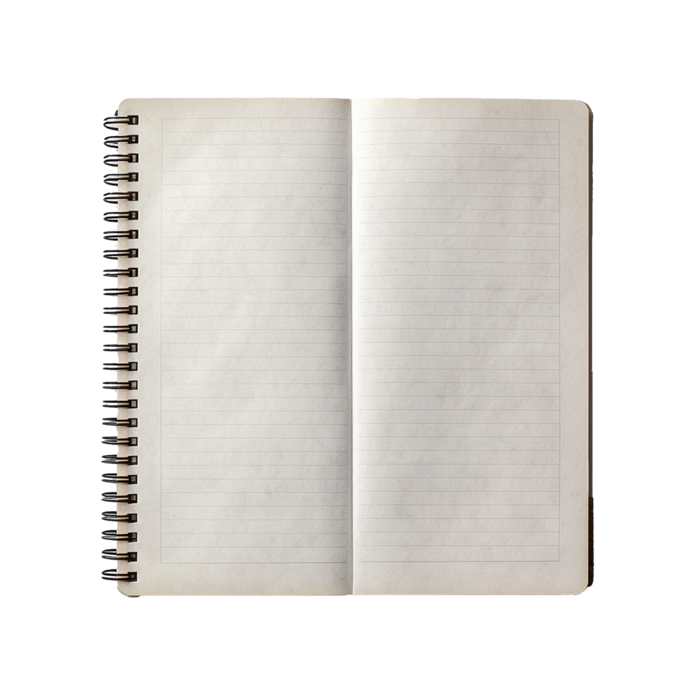 AI generated Open blank notebook isolated on transparent background png