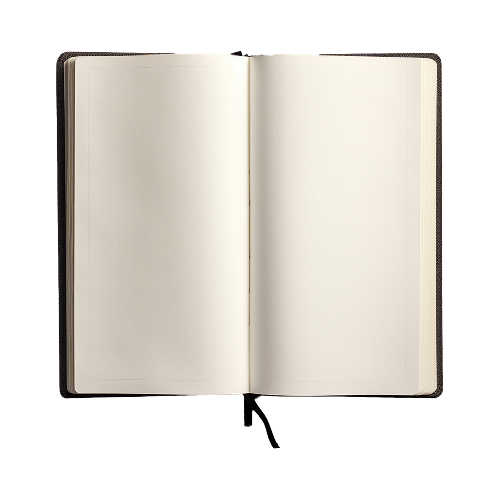 AI generated Open blank notebook isolated on transparent background png