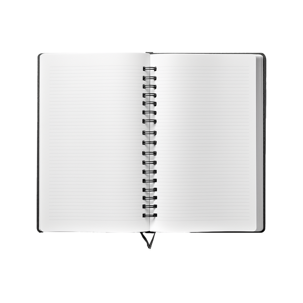 AI generated Open blank notebook isolated on transparent background png