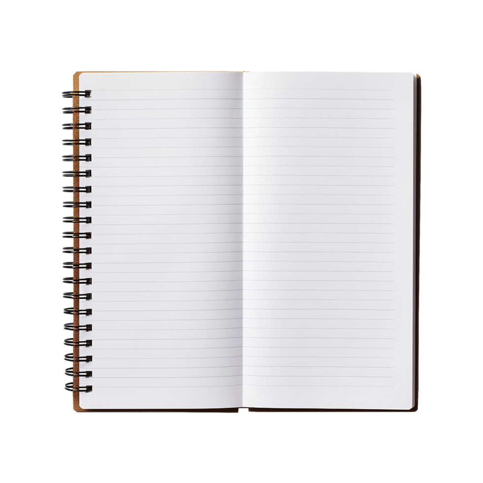 AI generated Open blank notebook isolated on transparent background png