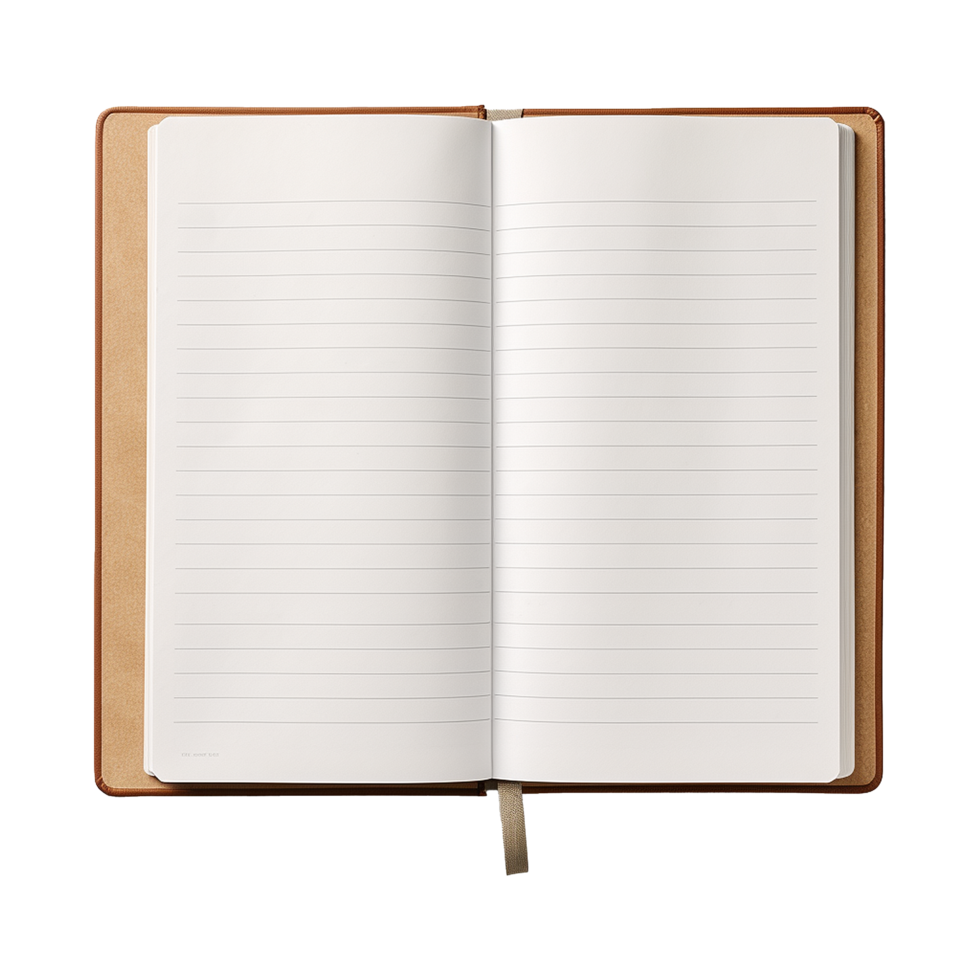 AI generated Open blank notebook isolated on transparent background png