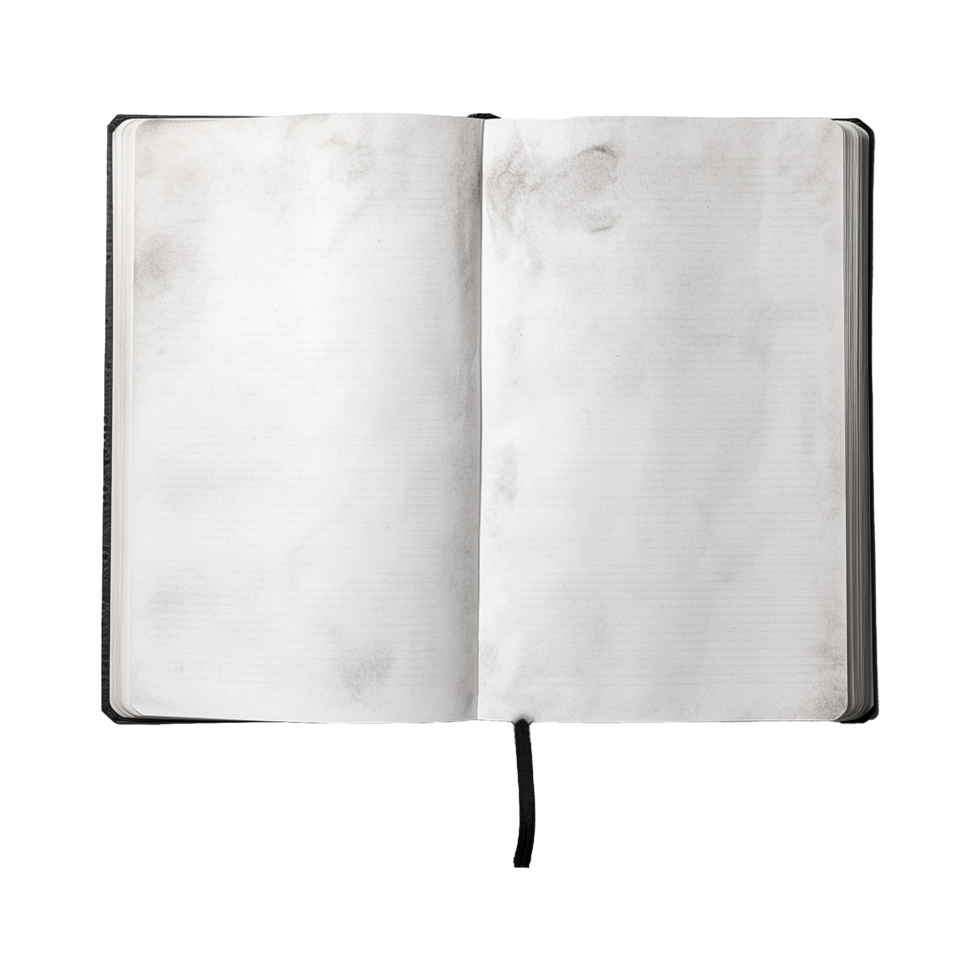 AI generated Open blank notebook isolated on transparent background png