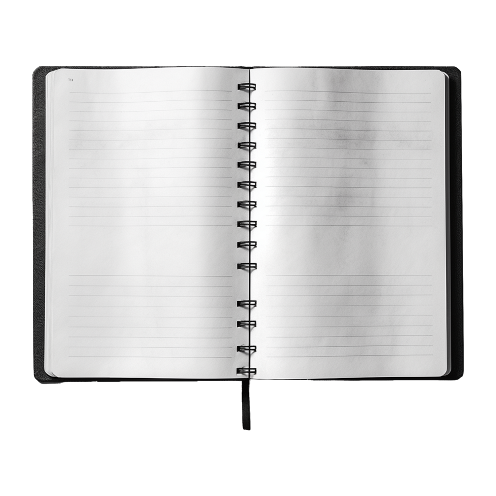 AI generated Open blank notebook isolated on transparent background png