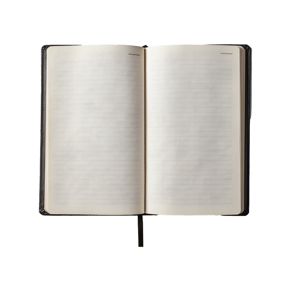 AI generated Open blank notebook isolated on transparent background png