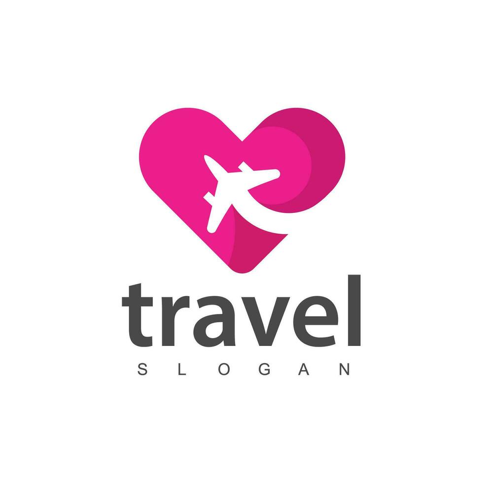 logotipo de viaje de amor vector