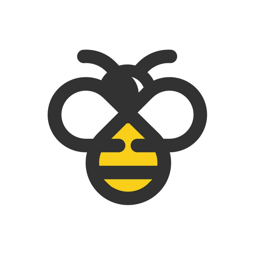 abeja logo modelo. linda y moderno diseño estilo. plano logo. vector ilustración