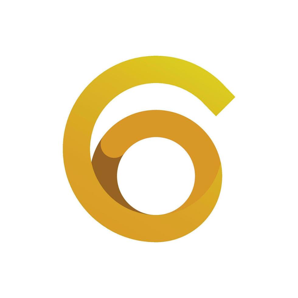 Letter 6 Logo Design, Six planet Logo Design vector