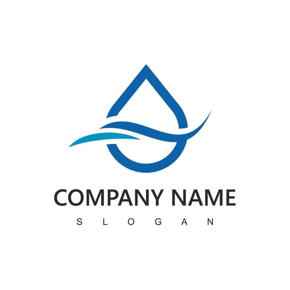 Abstract Drop water logo design concept vector