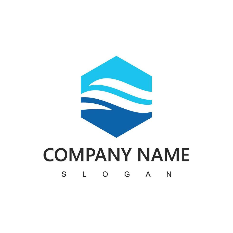 Abstract Wave and Wind logo vector