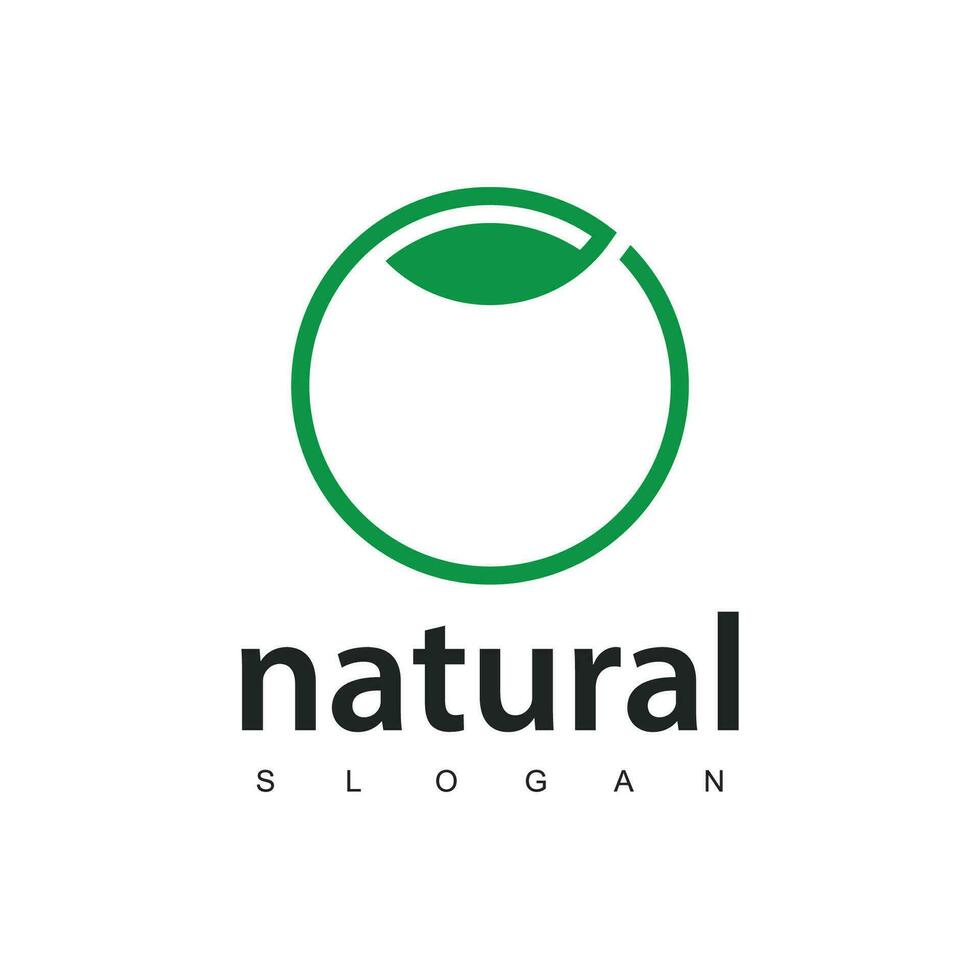 Natural product logo icon, Fresh food, circle package, beauty flora, pharmacy icon. vector