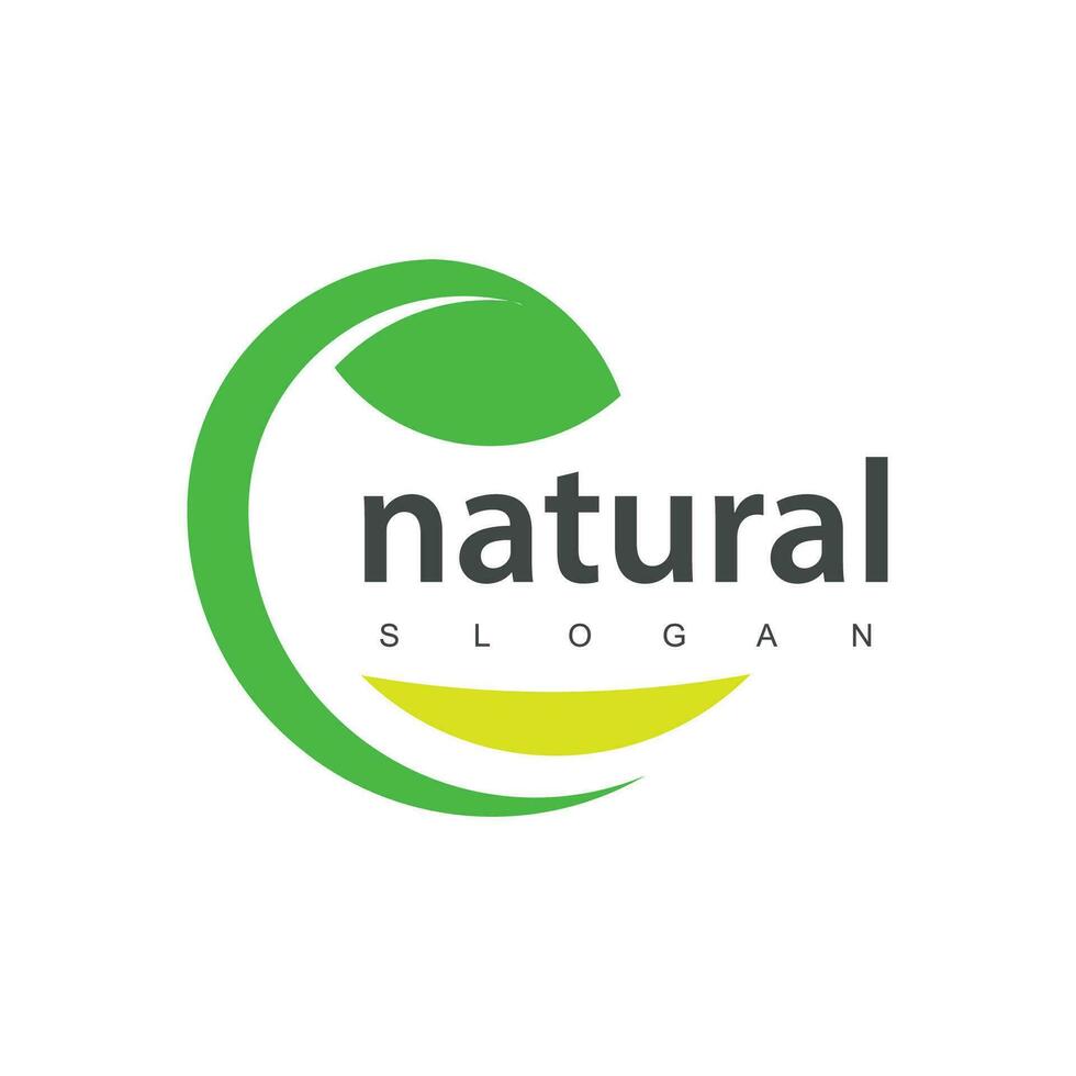 Natural product logo icon, Fresh food, circle package, beauty flora, pharmacy icon. vector