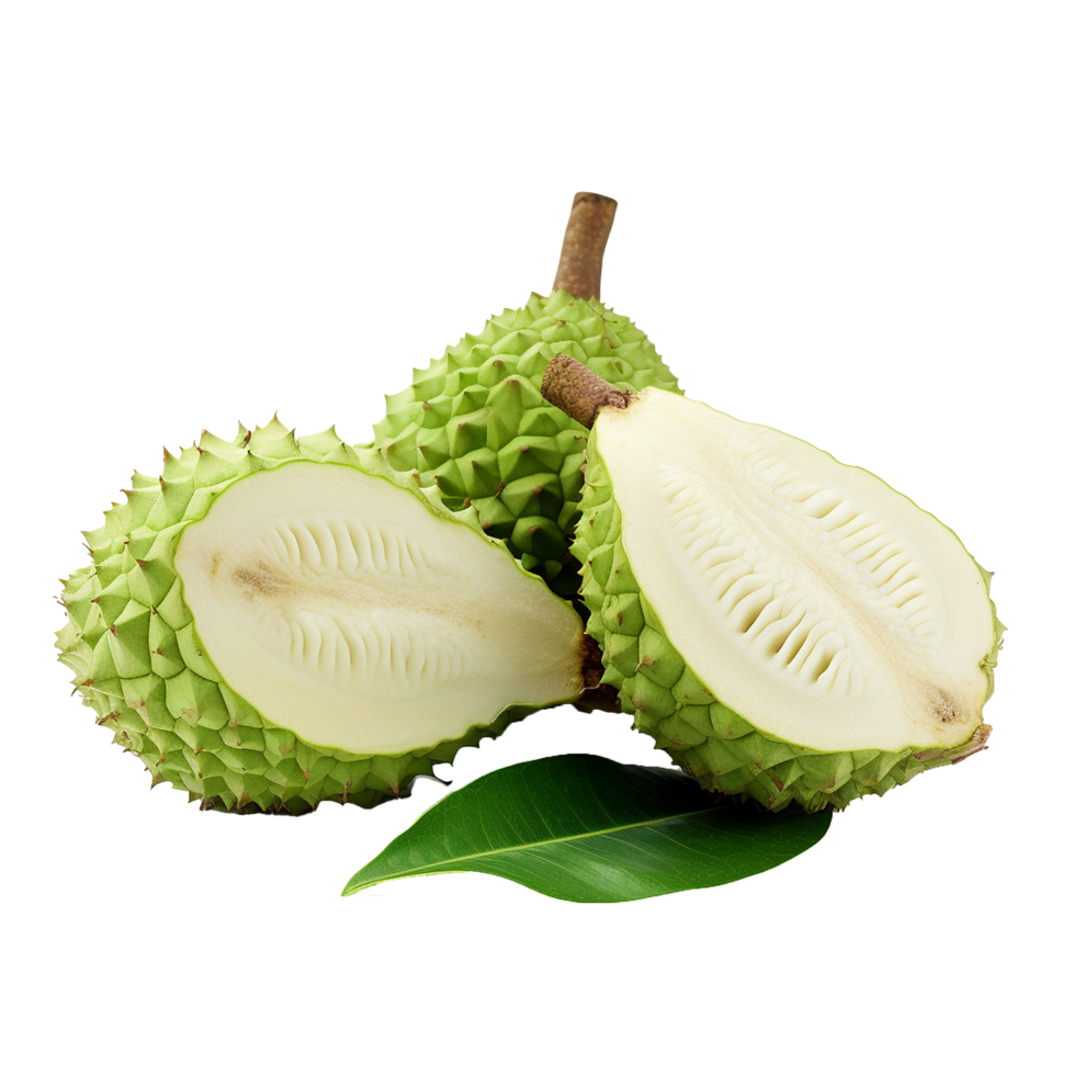 AI generated Soursop fruit png isolated on transparent background