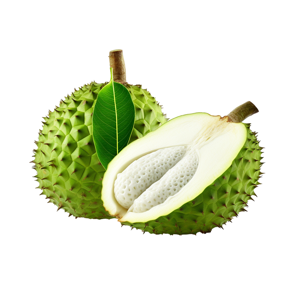 AI generated Soursop fruit png isolated on transparent background