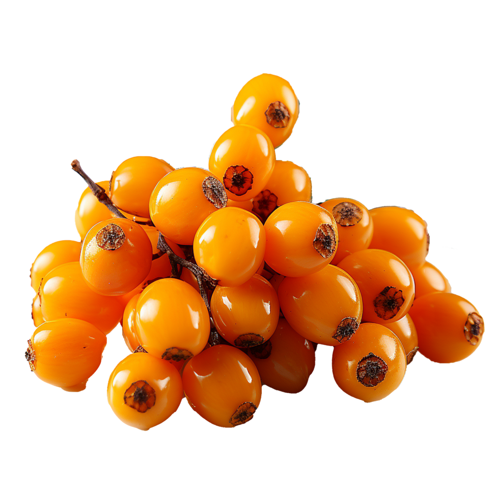 AI generated Sea buckthorn fruit png isolated on transparent background