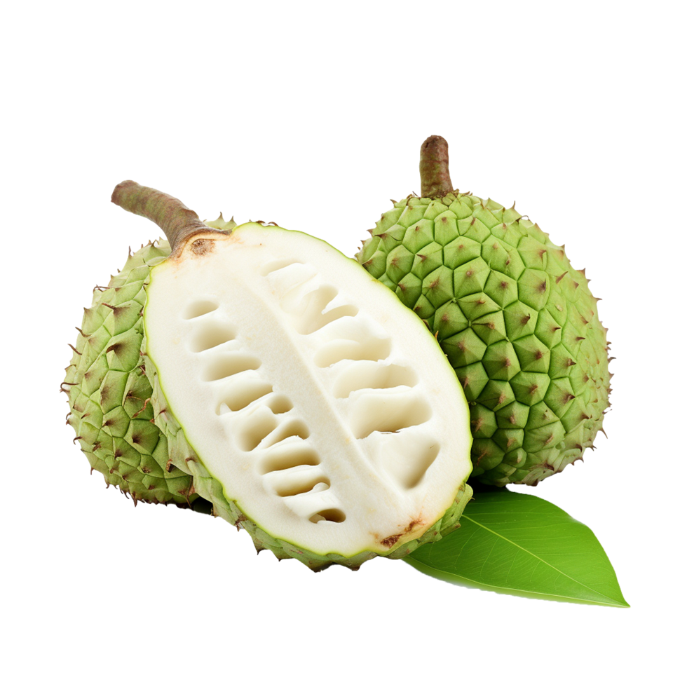 AI generated Soursop fruit png isolated on transparent background