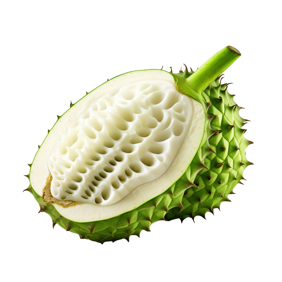 AI generated Soursop fruit png isolated on transparent background