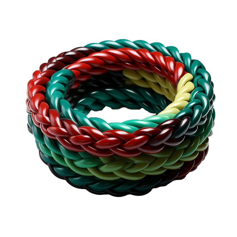 AI generated A plastic rope png isolated on transparent background