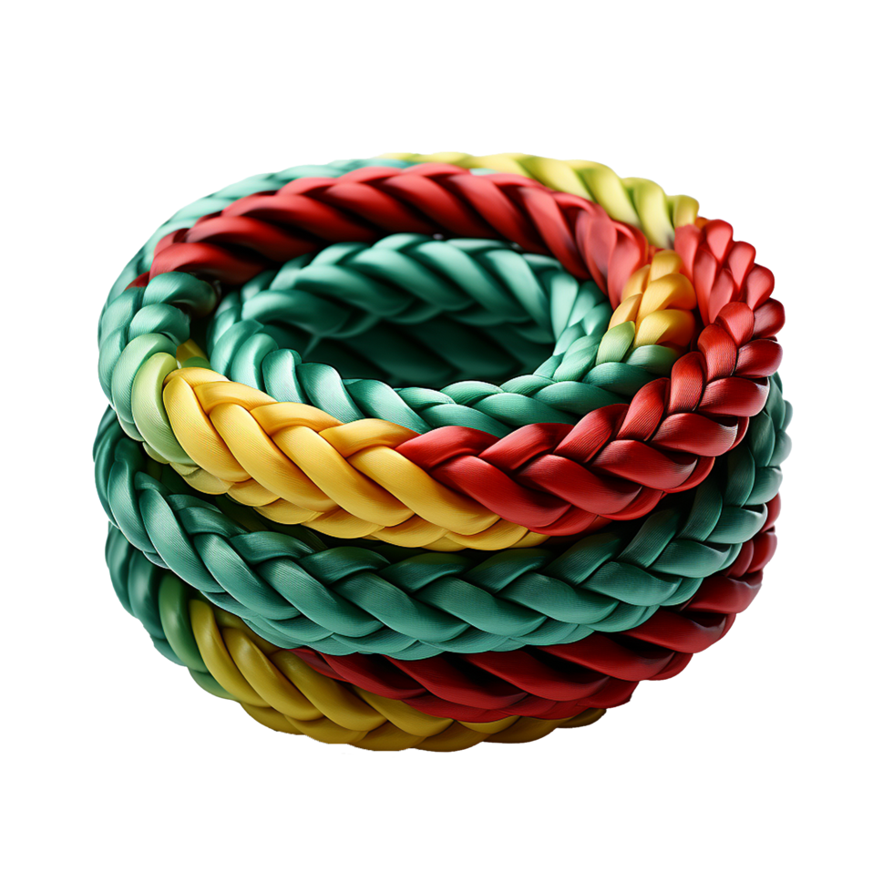 AI generated A plastic rope png isolated on transparent background