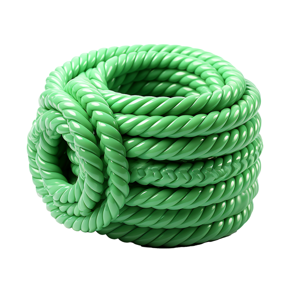 AI generated A plastic rope png isolated on transparent background