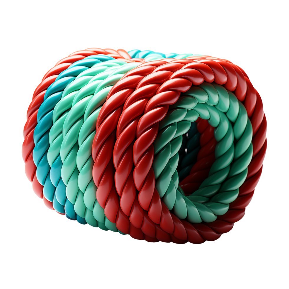 AI generated A plastic rope png isolated on transparent background